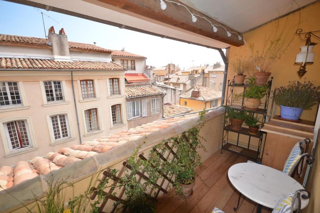 Le Dix Duplex Historical Center Balcony With View And Air Conditioning Αιξ-αν-Προβάνς Εξωτερικό φωτογραφία